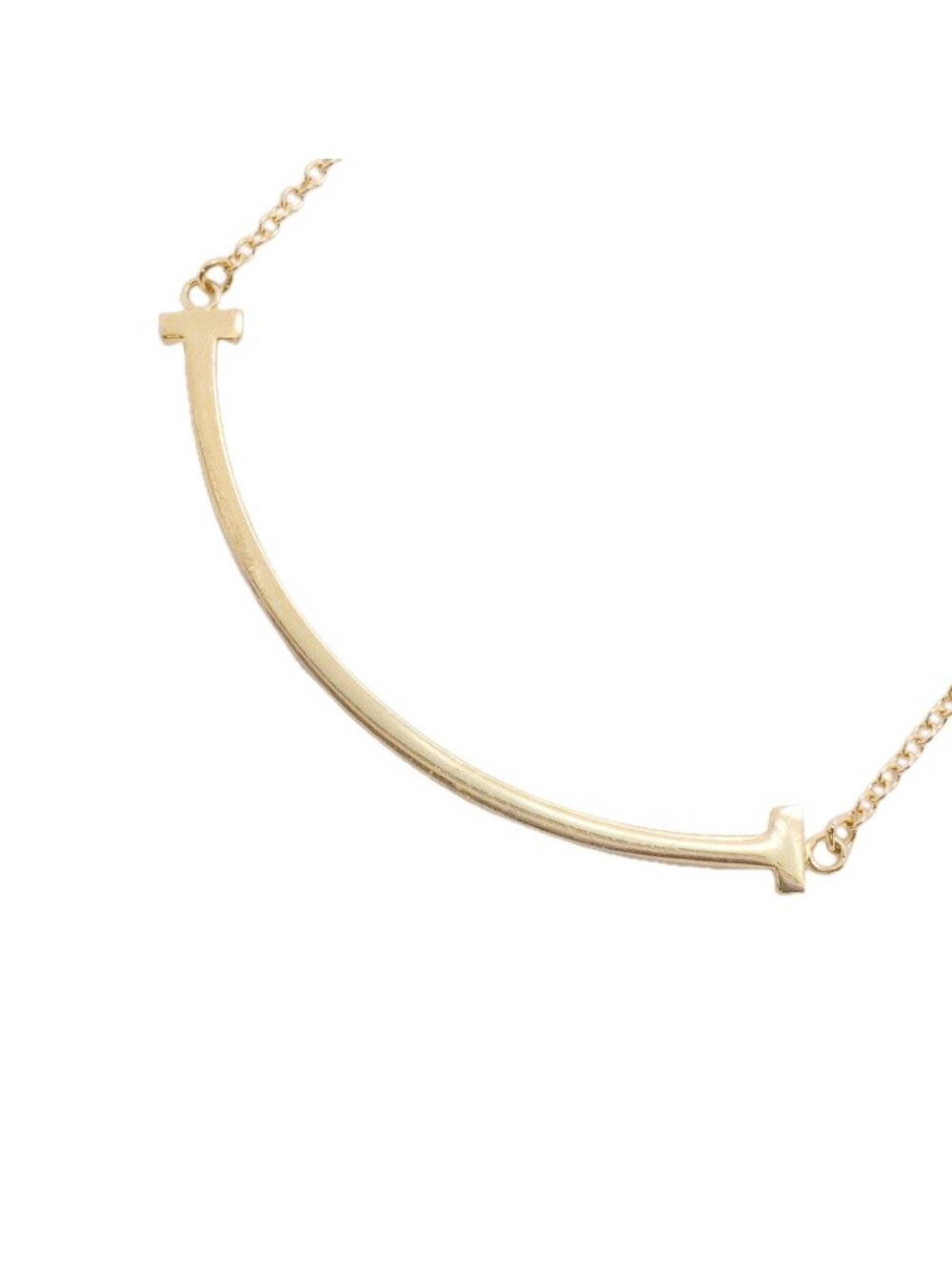 Tiffany & Co Necklace T Smile Small 18k Yellow Gold